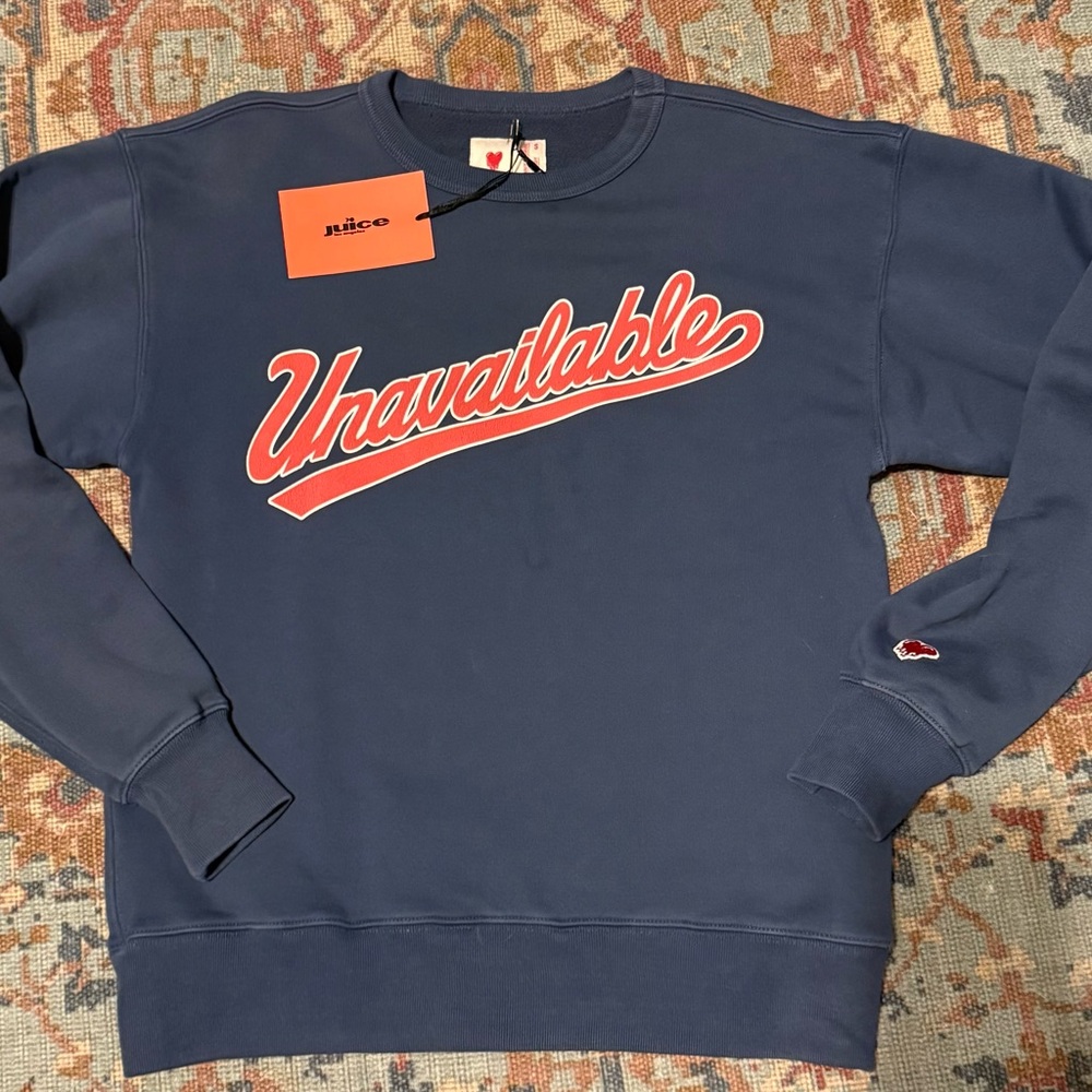Juice Los Angeles emotionally Unavailable Navy Blue Men's Sweater retail $325 sm